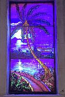 Illinois, Chicago, Rosehill Cemetery, Community Mausoleum: Albert Pick Memorial Window:  landscape